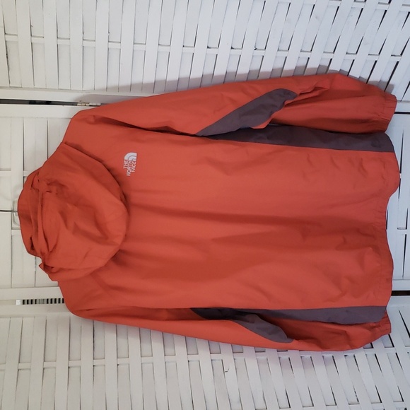 The North Face burnt orange full zip hide hoodie hypervent mens wind jac… - Picture 4 of 7